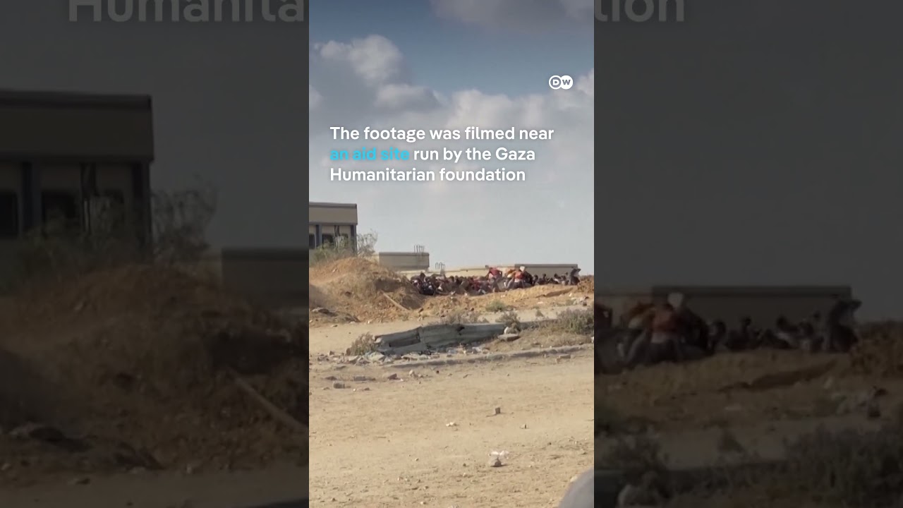 Footage shows child in Gaza running away from gunfire | DW News