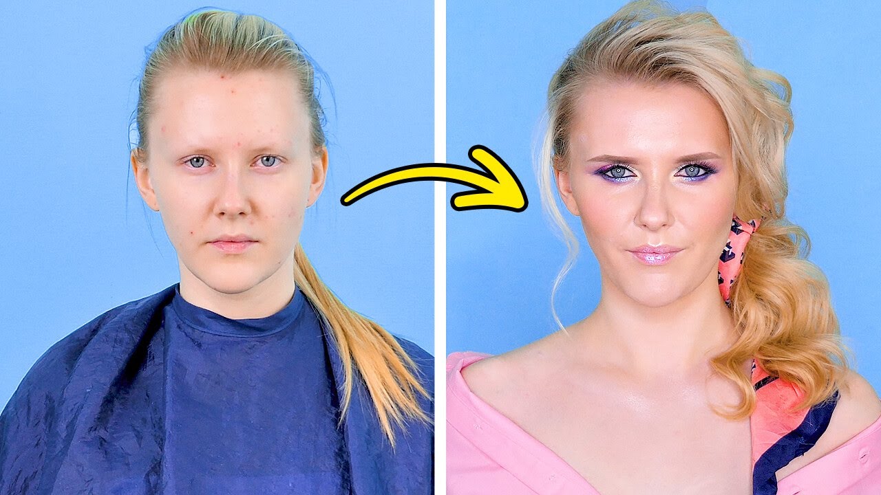 From Broke to Glam 💄💇‍♀️ Look How Makeup & Hair Can Totally Transform You!