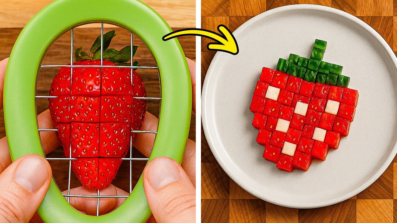 🍓 FUN WAYS TO CUT FRUITS! Easy & Creative Kitchen Hacks You’ll Love 🥑🌟