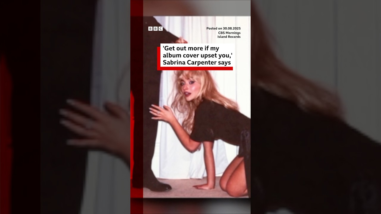 ‘Get out more if my album cover upset you,’ Sabrina Carpenter says. #SabrinaCarpenter #BBCNews