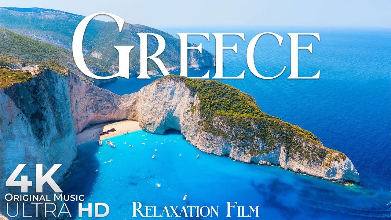 Greece 4K • Hidden Gems of the Mediterranean & Deep Calming Music | Relaxation Film
