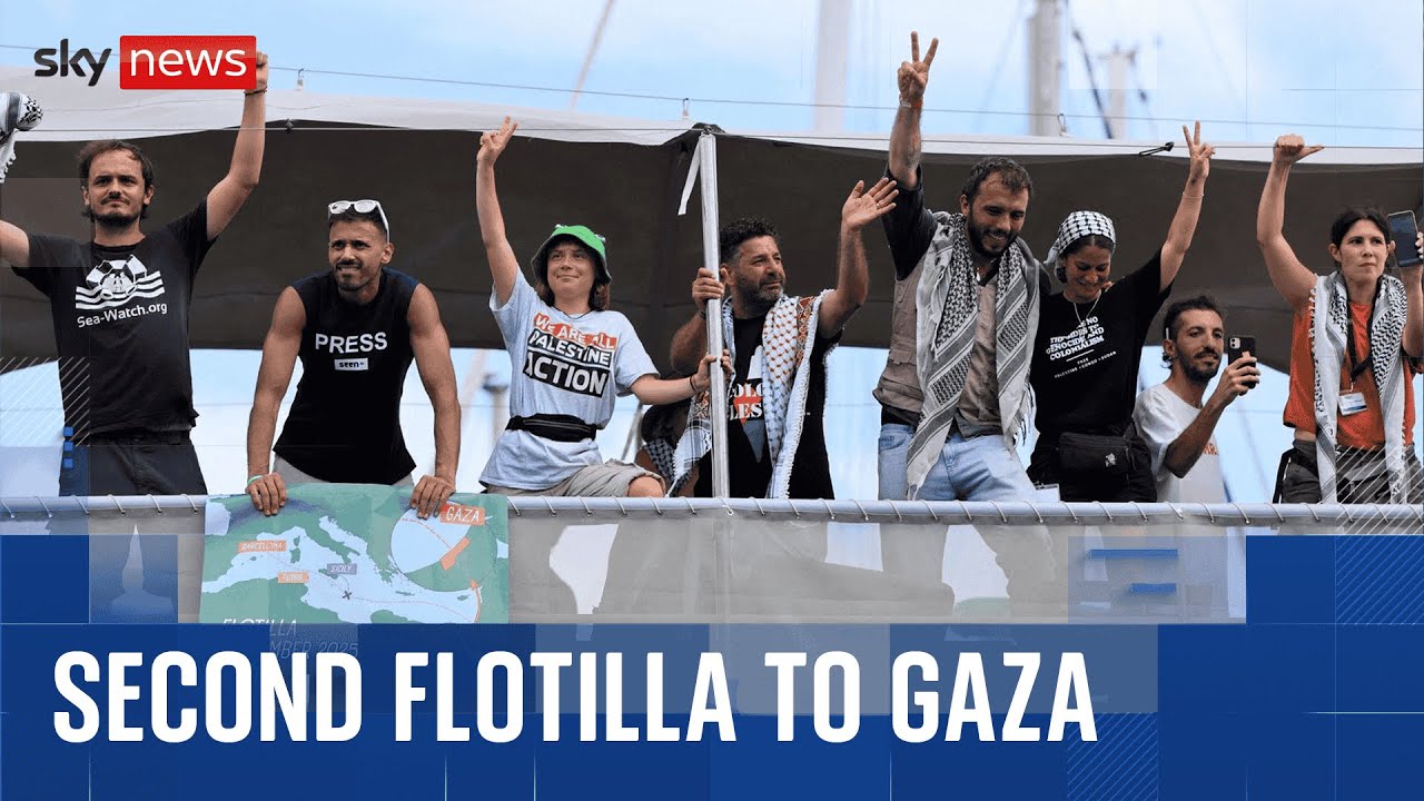 Greta Thunberg and crew set off on second flotilla to Gaza