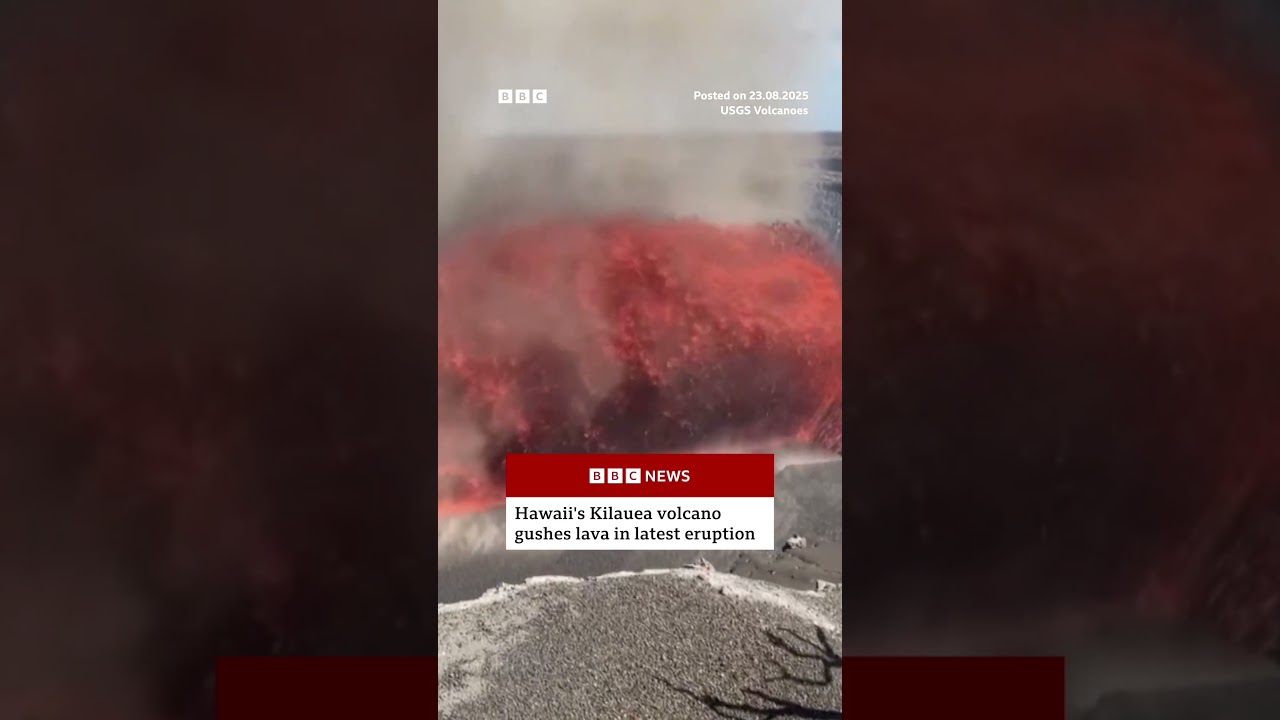 Hawaii’s Kilauea volcano gushes lava in latest eruption. #Volcano #BBCNews