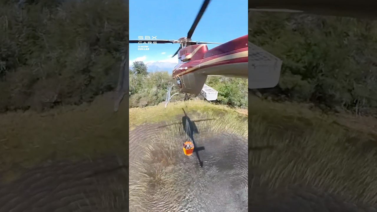 How Helicopters Fight Wildfires! 🔥 #helicopters #fires #wildfires