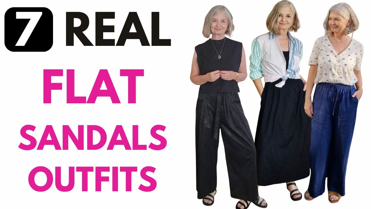 How To Not Look Frumpy In Flat Sandals Over 50