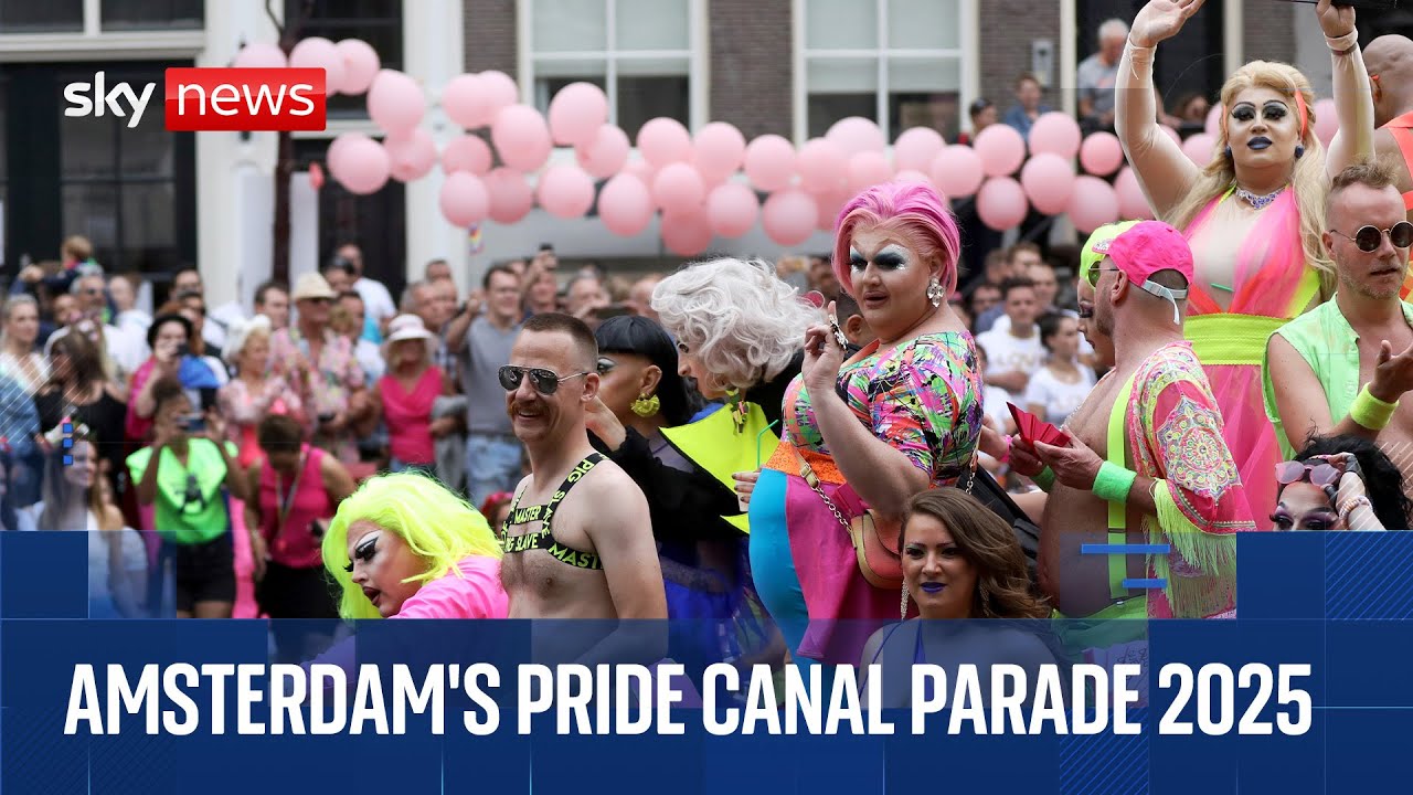 Hundreds of thousands of people take part in Amsterdam’s Pride Canal Parade 2025