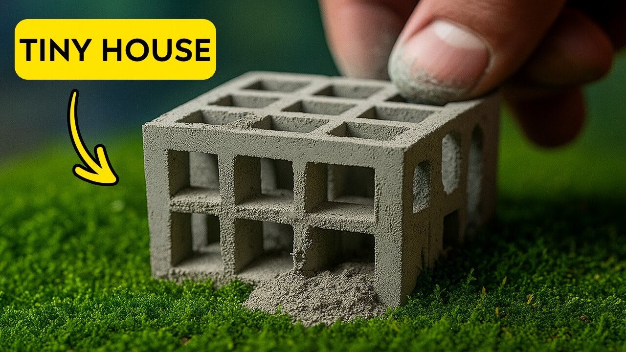 I Built a Tiny House With Real Little Bricks & Cement… You Won’t Believe the Result!