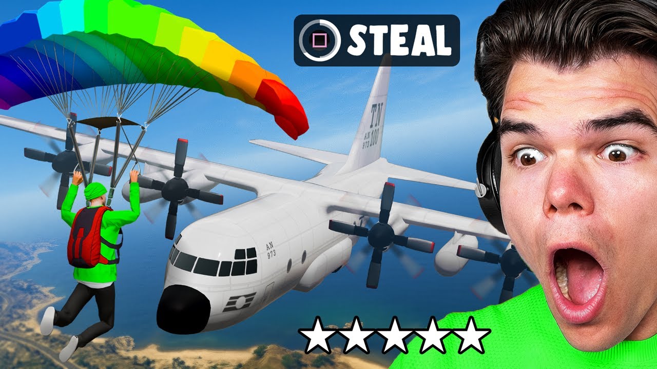 I Hijacked the $10,000,000 ARMY JET in GTA 5…