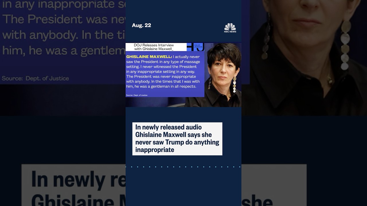 In newly release audio Ghislaine Maxwell says she never saw Trump do anything inappropriate