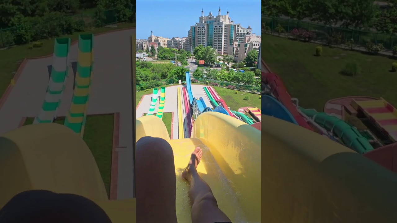 Kamikaze Water Slide at Sunset Aquapark Pomorie 🇧🇬
