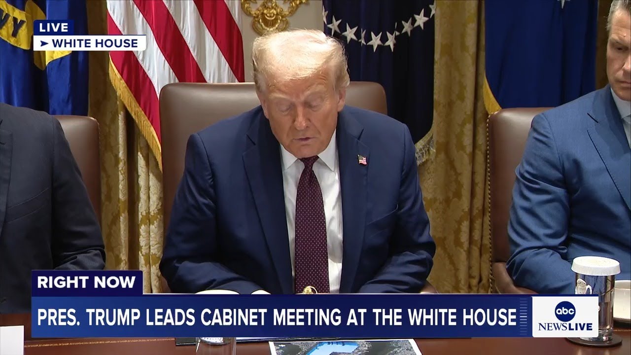 LIVE: President Trump leads cabinet meeting at the White House