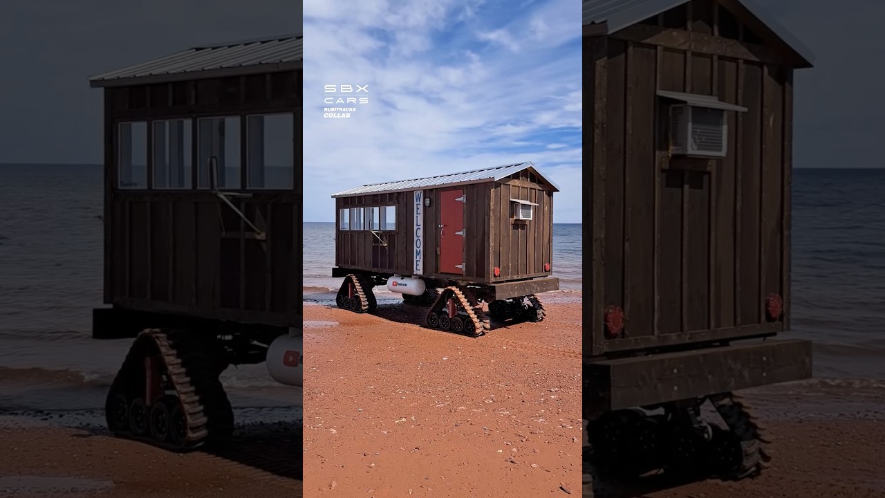 Motorized Beach House! 🏖️ #beach #cars #home
