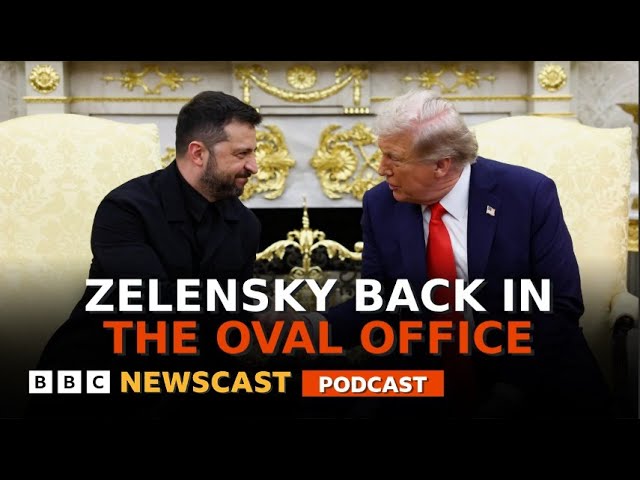 President Trump proposes Putin-Zelensky meeting after Oval Office talks  | BBC Newscast