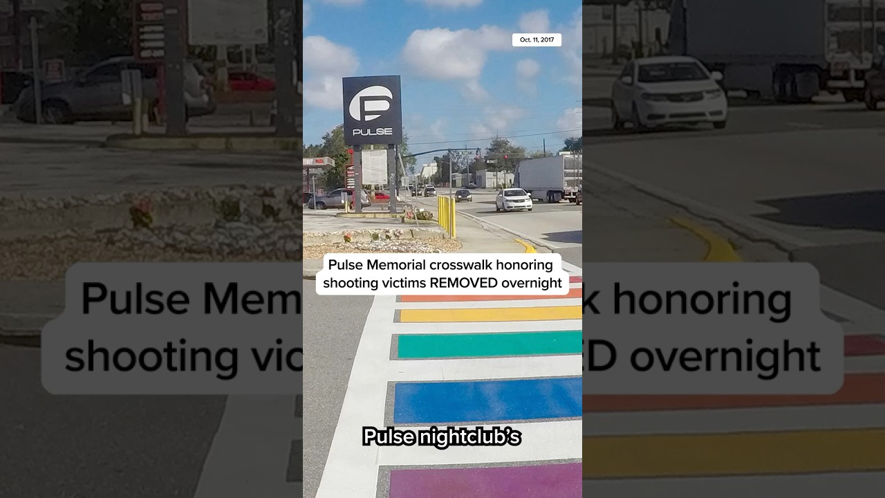 Pulse Memorial crosswalk honoring shooting victims REMOVED overnight