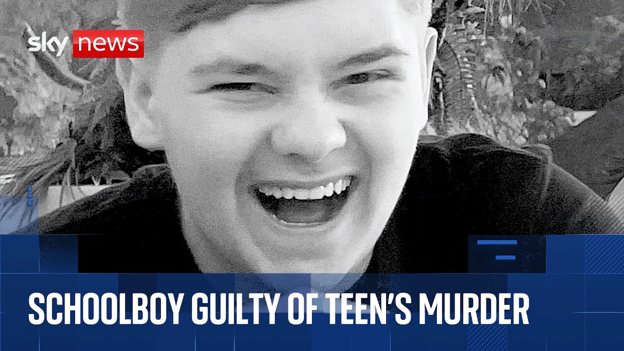 Schoolboy found guilty of murdering Harvey Willgoose during lunch break | Sky News coverage