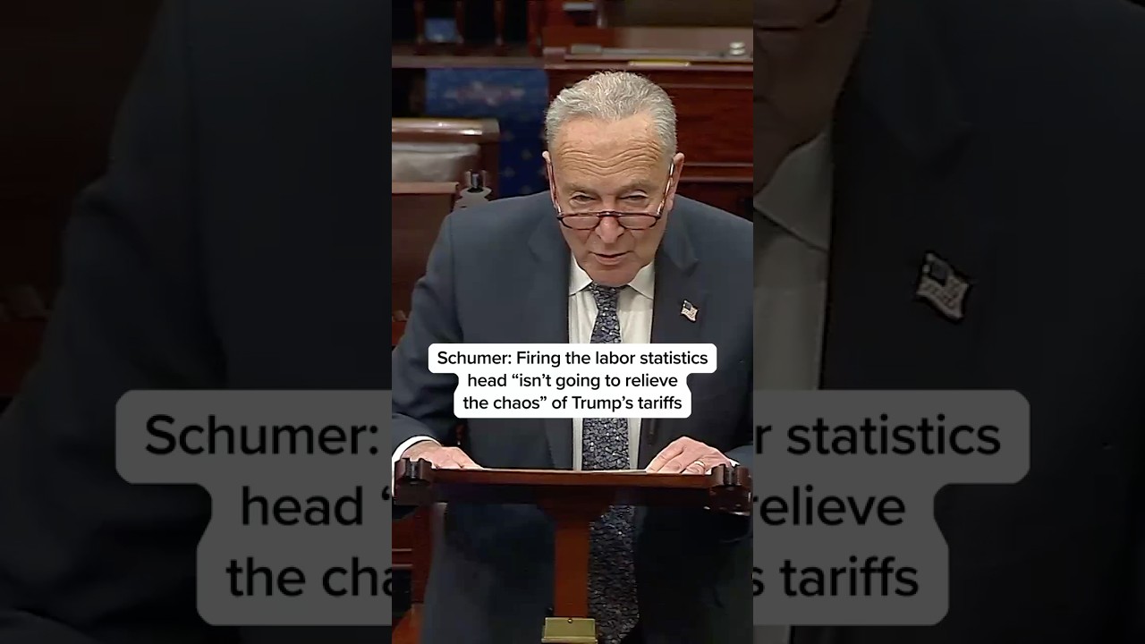 Schumer: Firing the labor statistics head ‘isn’t going to relieve the chaos’ of Trump’s tariffs