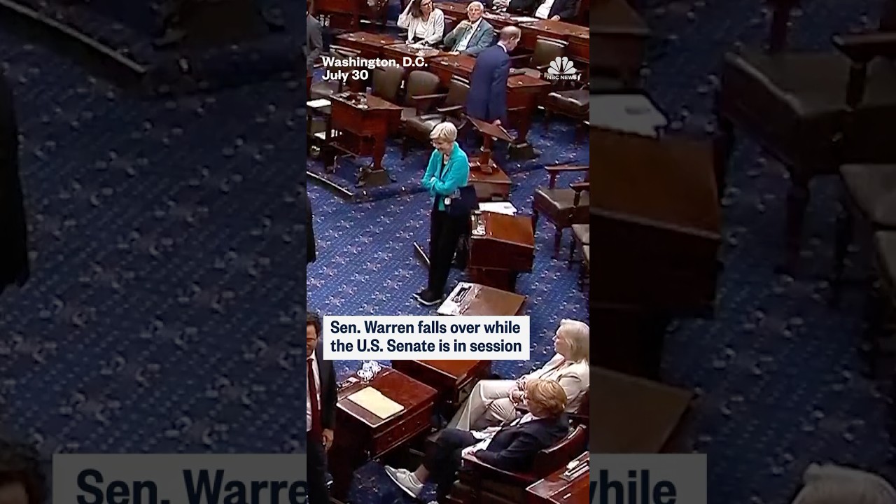 Sen. Warren falls over while the U.S. Senate is in session