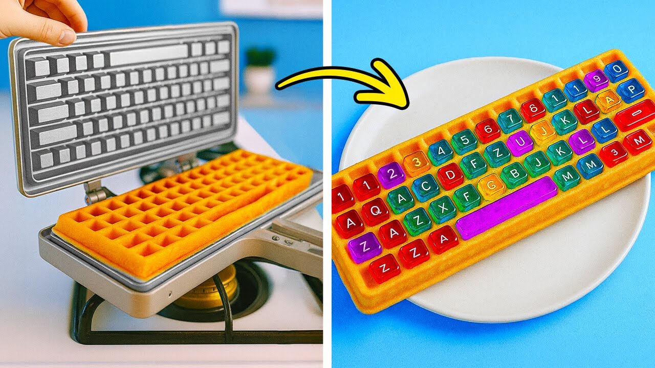 🍨 SIMPLE RAINBOW WAFFLE RECIPE & Colorful Desserts to Try Now 🌈💡