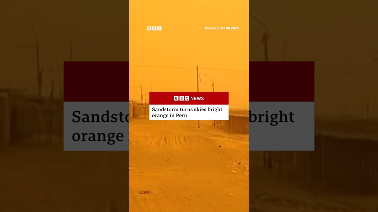 Skies across Peru turn orange after sandstorm. #Peru #Sandstorm #BBCNews