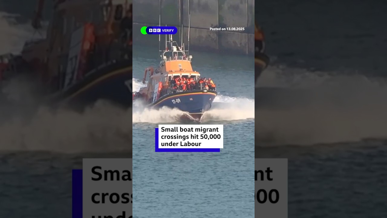 Small boat migrant crossings hit 50,000 under Labour. #UK #BBCNews