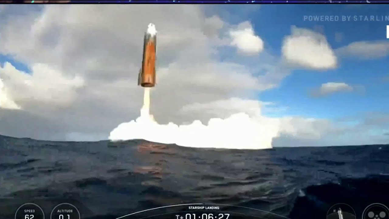 SpaceX Starship spacecraft successfully lands in Indian Ocean