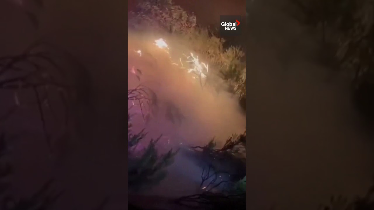 Spanish firefighters battle wildfires in Leon province