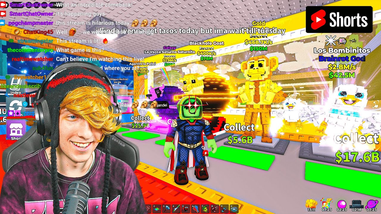 steal a brainrot admin abuse live #shorts #roblox #stealabrainrot