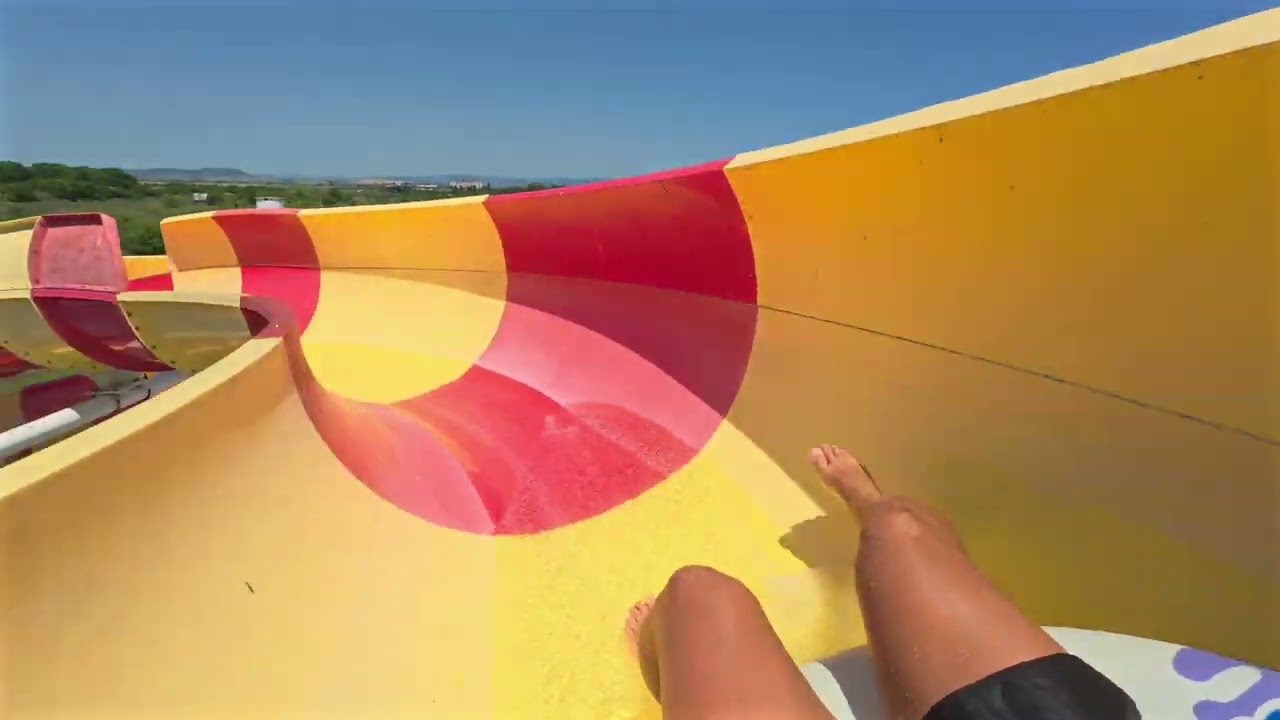 The Spiral Water Slide at Sunset Aquapark Pomorie 🇧🇬