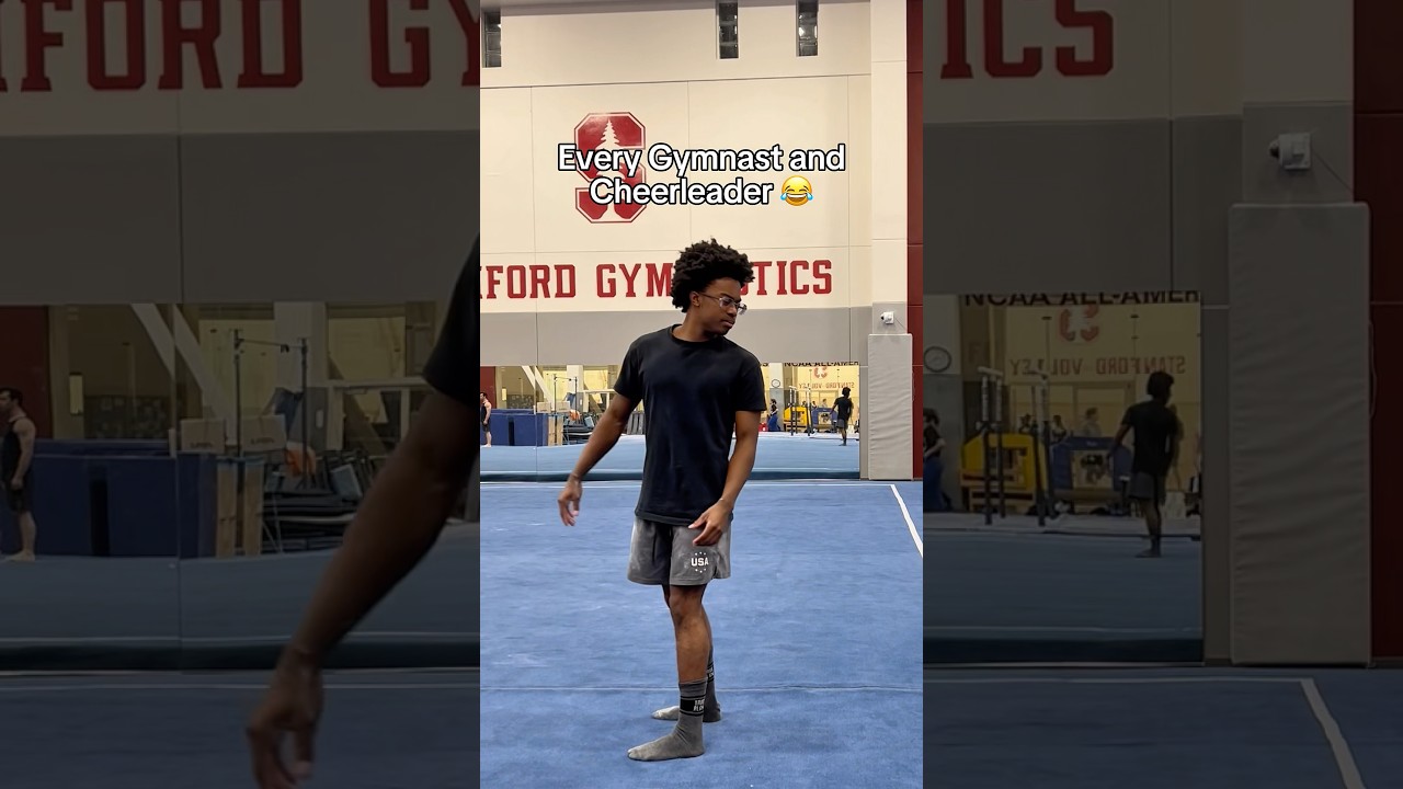 They just spawn in out of nowhere 😂 #gymnastics #gymnast #olympics #olympic #fails #fail #sports