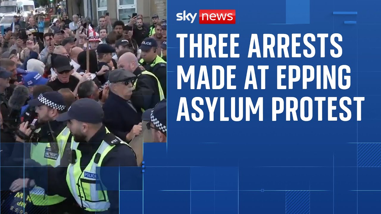 Three people arrested at asylum protest outside the Bell Hotel