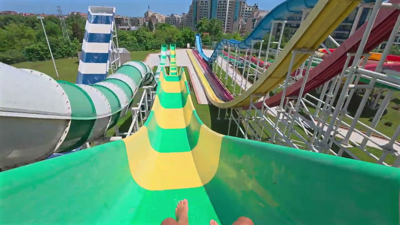 Thunder Cruise Water Slide at Sunset Aquapark Pomorie 🇧🇬