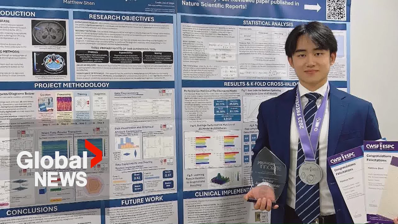 Toronto teen develops AI tool to help detect Parkinson’s Disease