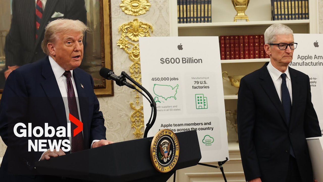 Trump confirms Apple’s $100 billion investment in US, teases 100% tariffs on imported chips