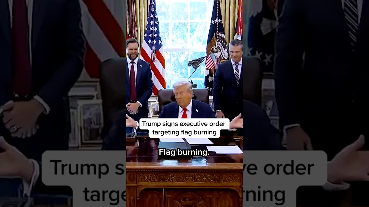 Trump signs executive order targeting flag burning