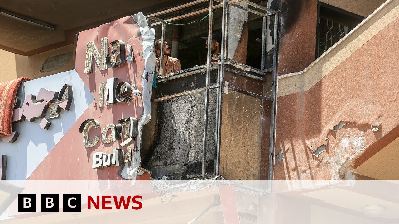 UN demands justice over Israeli double strike on Gaza hospital  | BBC News