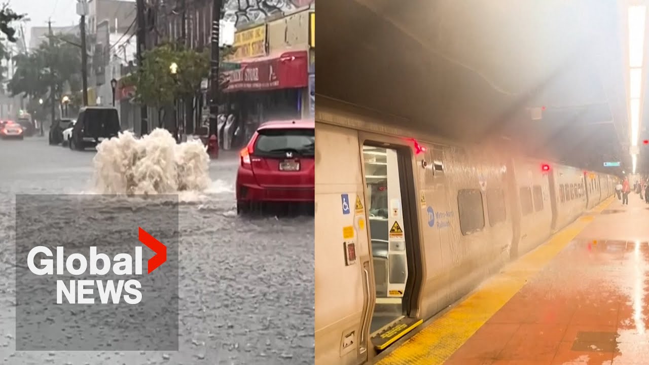 US storms: Flash flooding in New York, Maryland as heavy rain pummels east coast