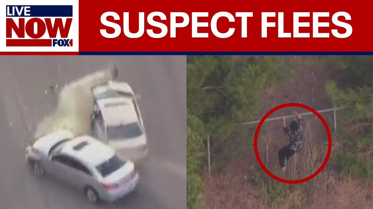 WATCH: Suspect crashes stolen vehicle with kids inside, flees | LiveNOW from FOX