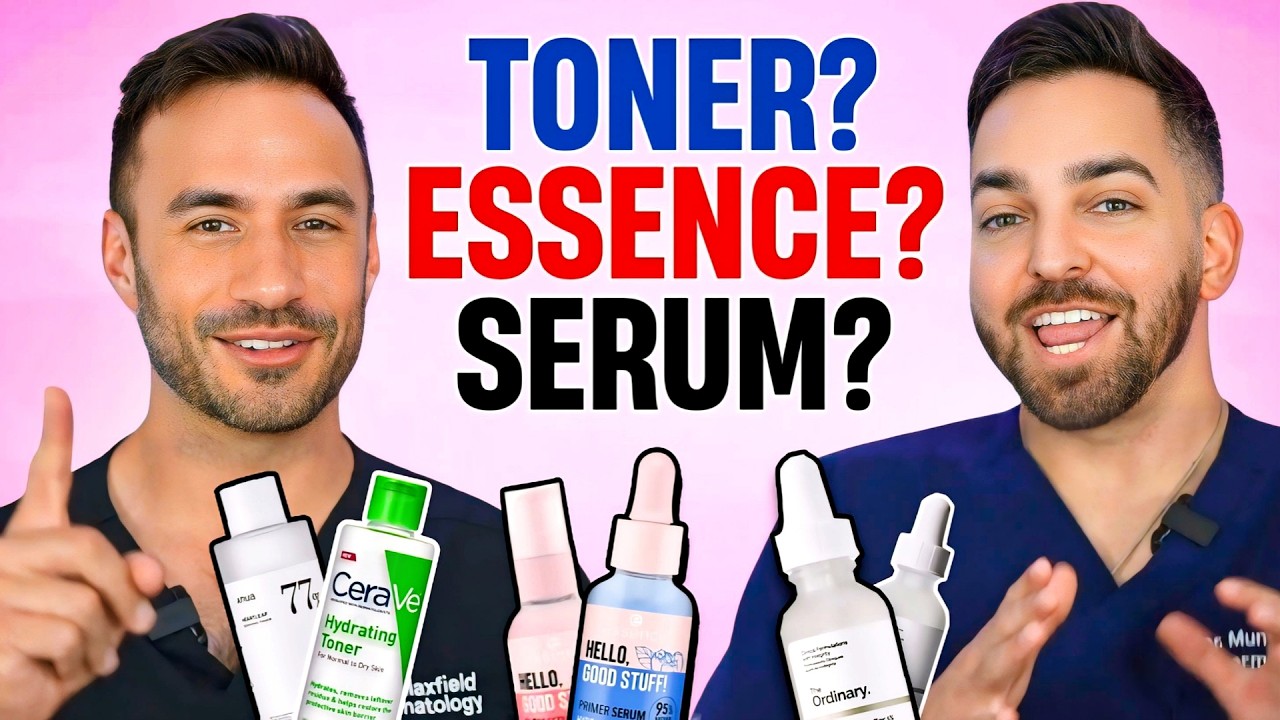 WHAT IS A TONER, ESSENCE, AND SERUM? Which Do You Need and How to Layer? | Dermatologist Explains