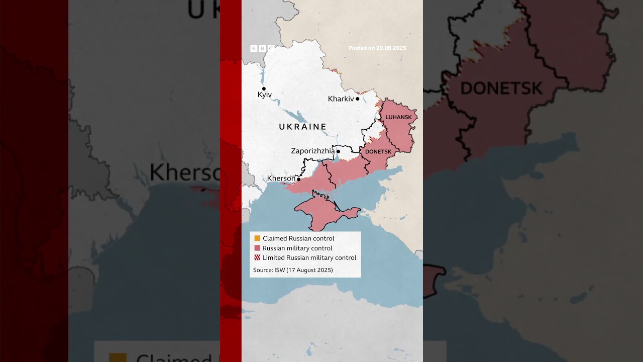 What land does Russia occupy in Ukraine? #Russia #Ukraine #BBCNews
