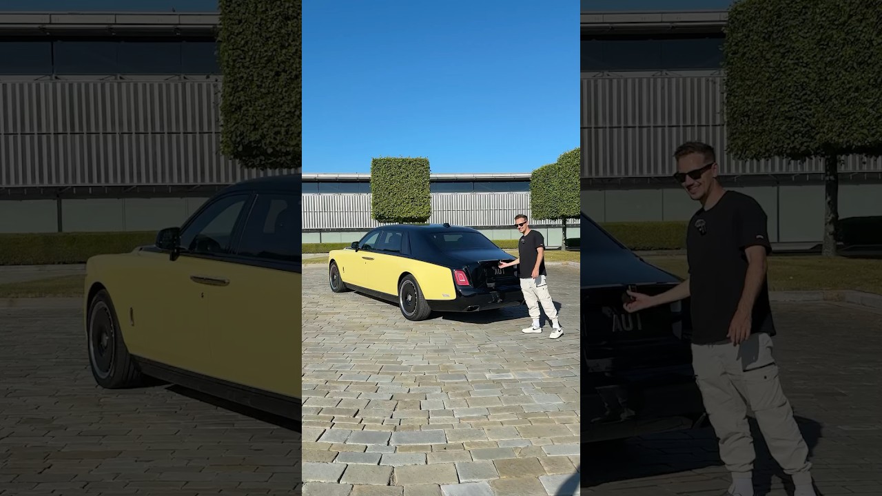 World’s Only $20 Million Goldfinger Rolls-Royce! 🤑 @sbxcars  #rollsroyce #jamesbond #goldfinger