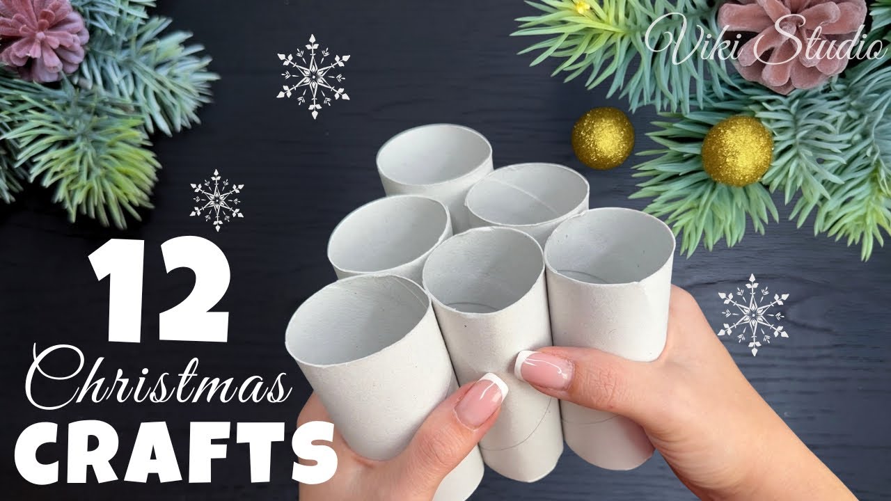 12 Christmas Crafts Ideas! Toilet Paper Roll Winter Ornaments