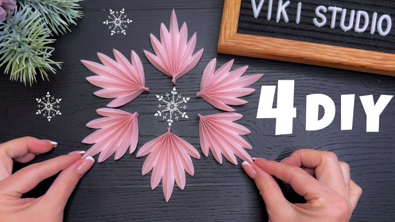 4 IDEAS! ❄️ Christmas Paper Craft Ideas Christmas Decorations