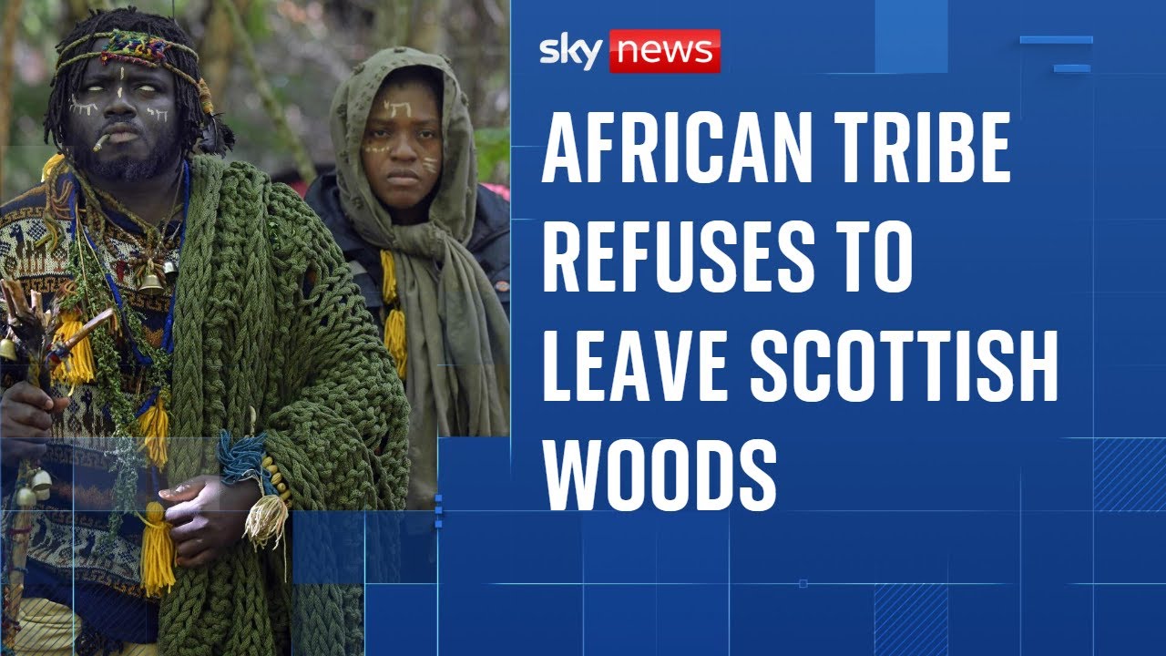 ‘African tribe’ camping in Scottish woods stays put despite council’s eviction deadline