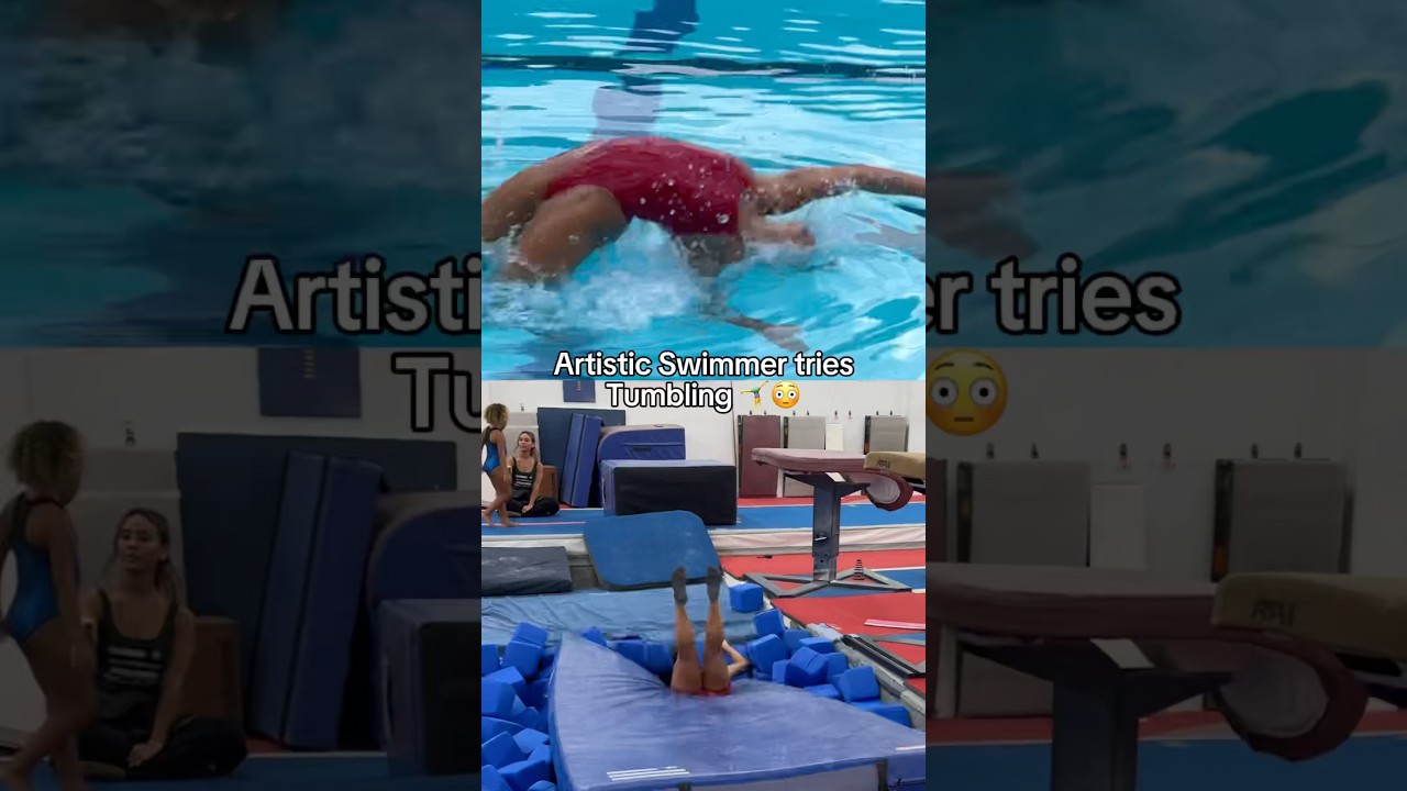 Artistic swimmer tires tumbling 😭 #olympicgames #synchro #olympics #la28 #gymnast