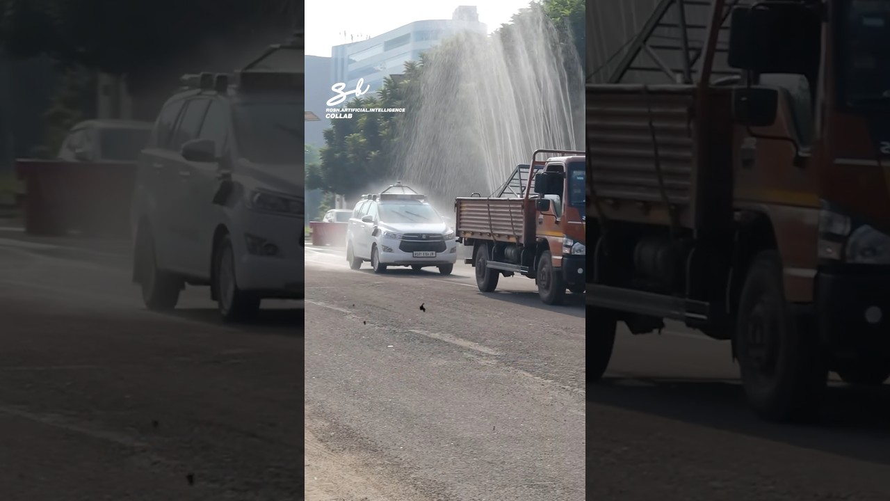 Autonomous Car Driving In Zero Visibility! 🤯 #autonomous #cars #ai