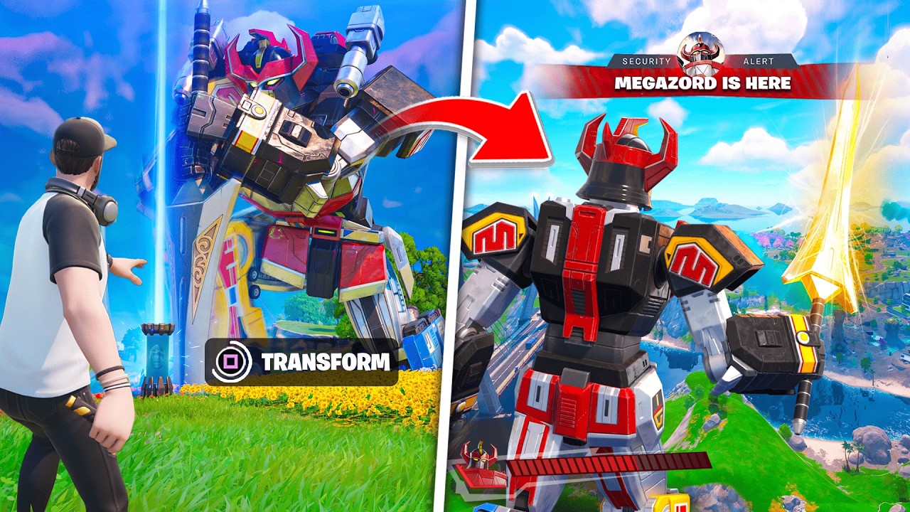 Becoming The MEGAZORD BOSS in Fortnite! (Mythic Boss Event)