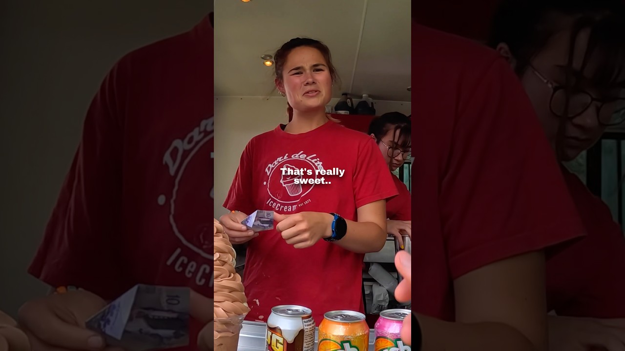 Buying the tallest ice cream cone! 🥹❤️