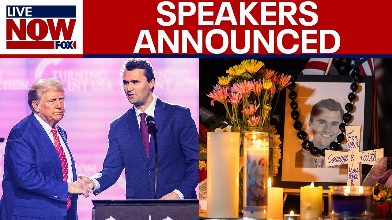Charlie Kirk memorial service speaker lineup: Trump, Vance, Erika Kirk & more