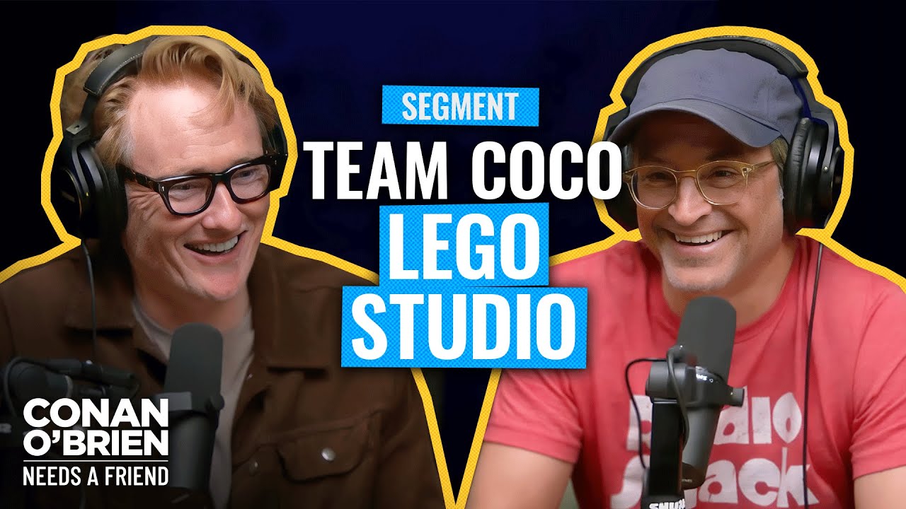 Conan Reacts To A Lego Replica Of His Podcast Studio | Conan O’Brien Needs A Friend