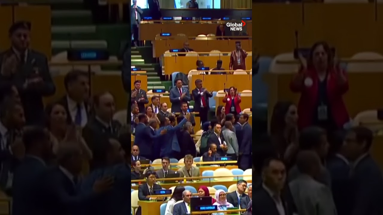 Delegates walk out as Netanyahu prepares to speak at UN General Assembly
